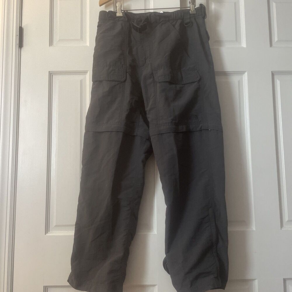 The North Face Men's Convertible Gray Nylon Cargo Hiking Pants Size M